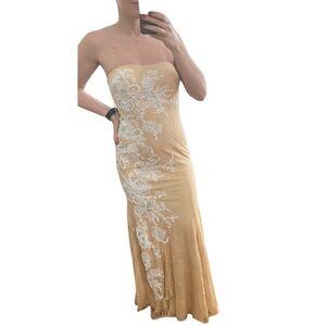 Jovani Floor Length Lace Gown